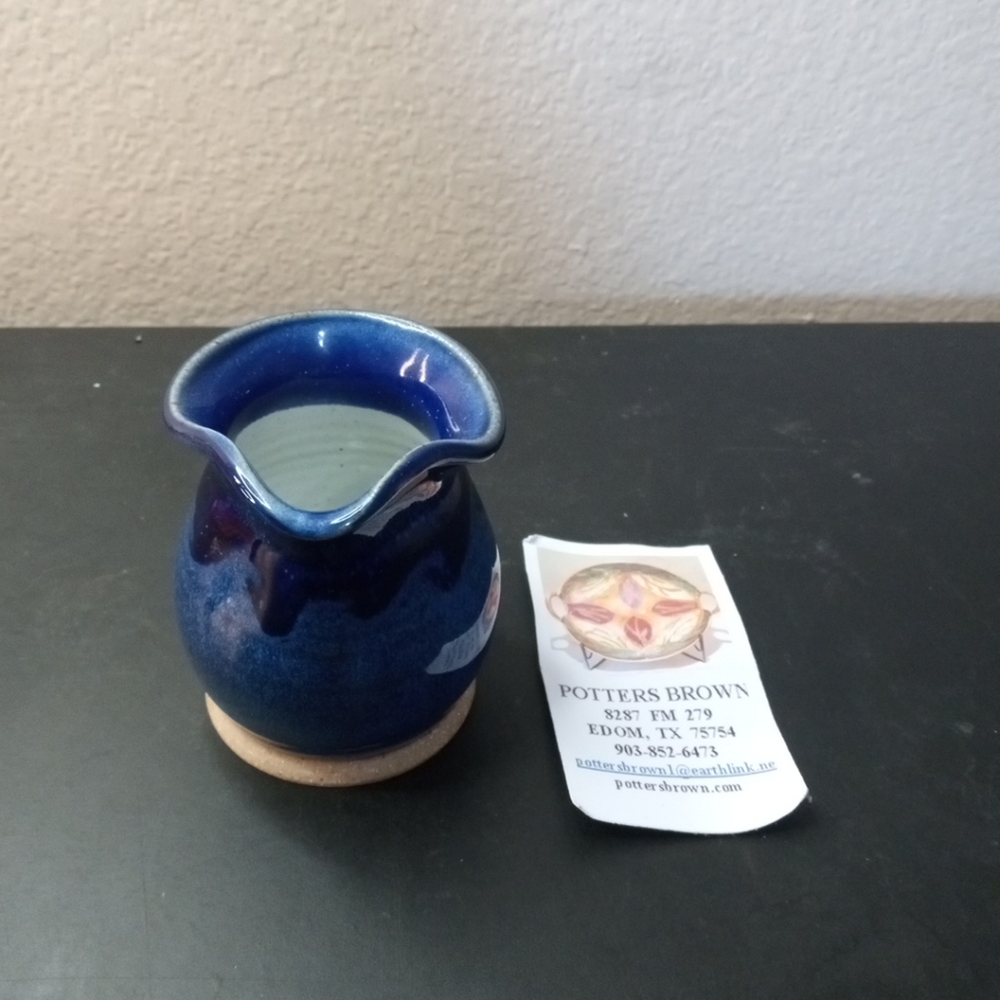 GORGEOUS Potters Brown Art Studio Edom TX Pottery 3.5" Bud Vase